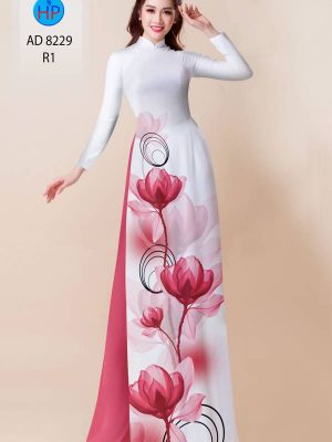 Vải Áo Dài Hoa In 3D AD 8229 21